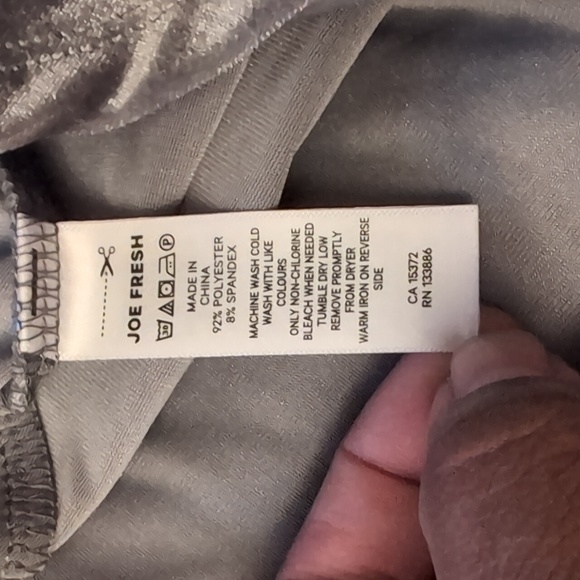 Joe Fresh| NWT Silver Velour Bikini Strap Tank Top Polyester Blend - Picture 11 of 13